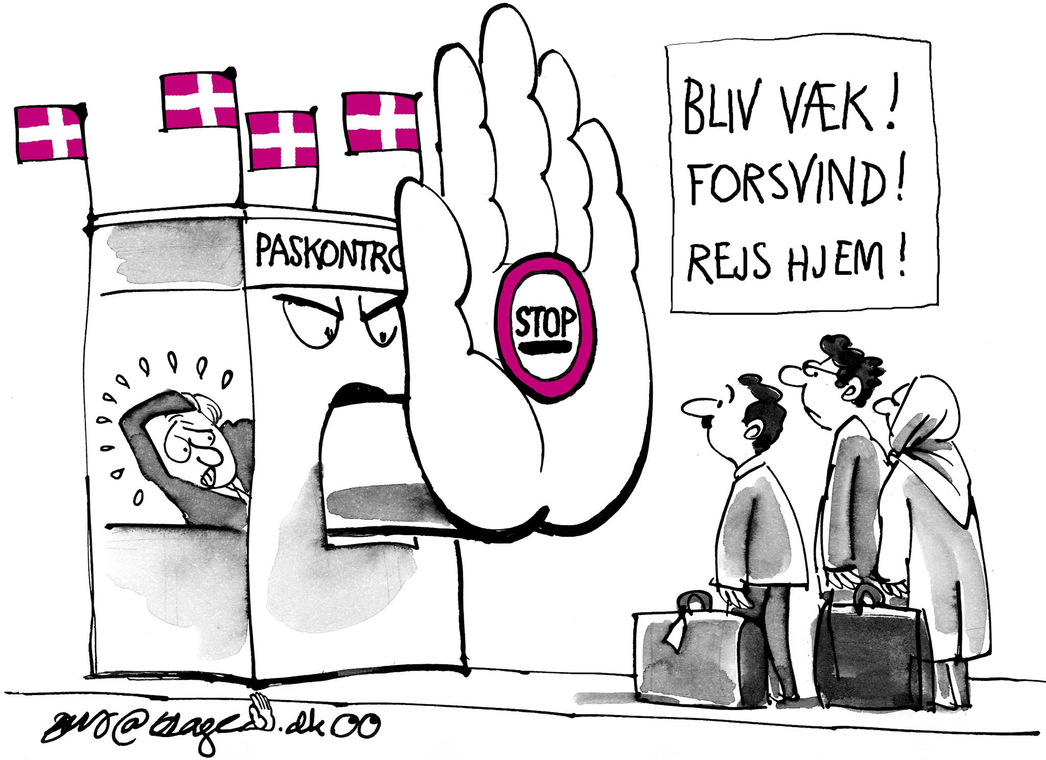 Satire tegning: 