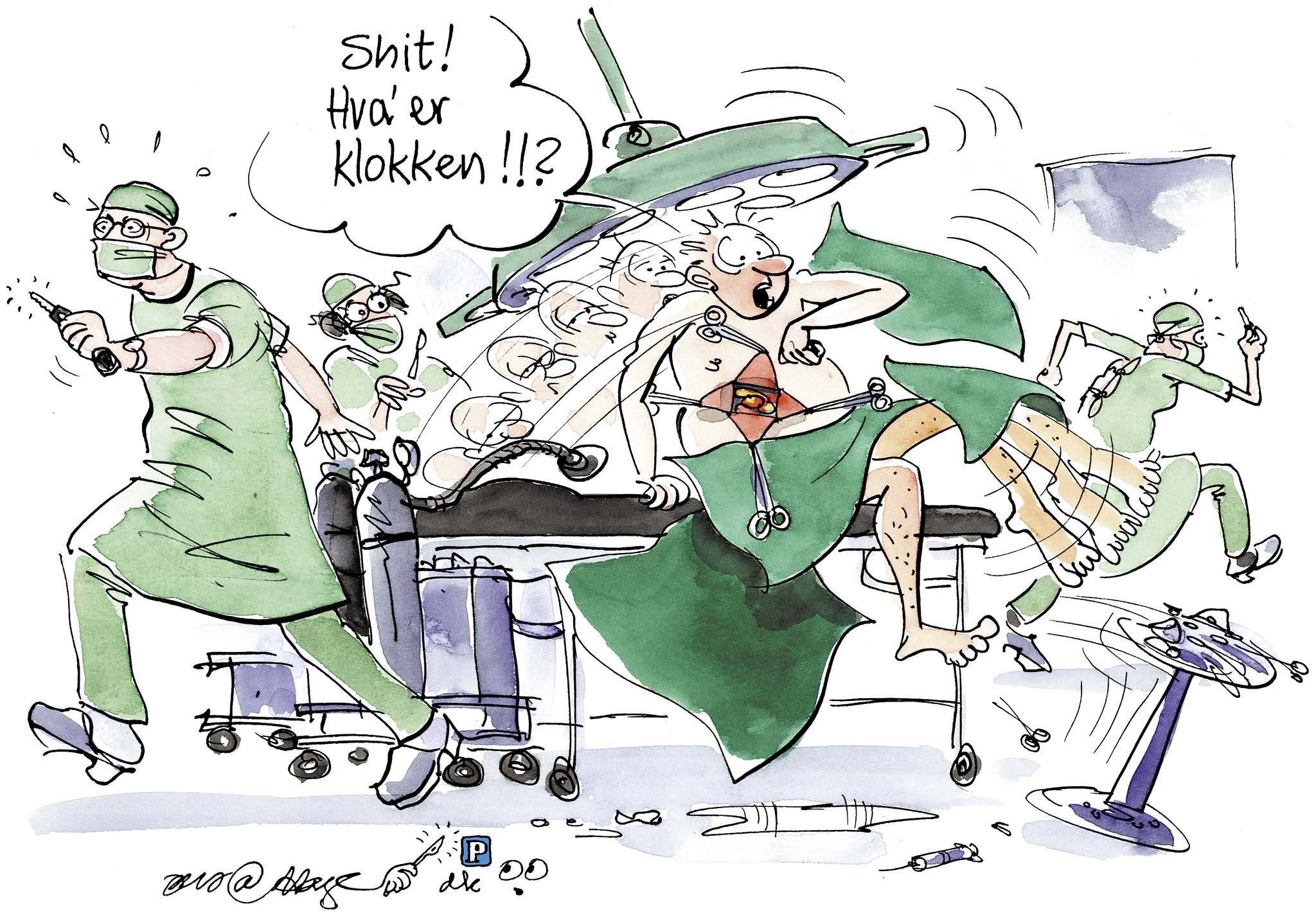 Satire tegning: 