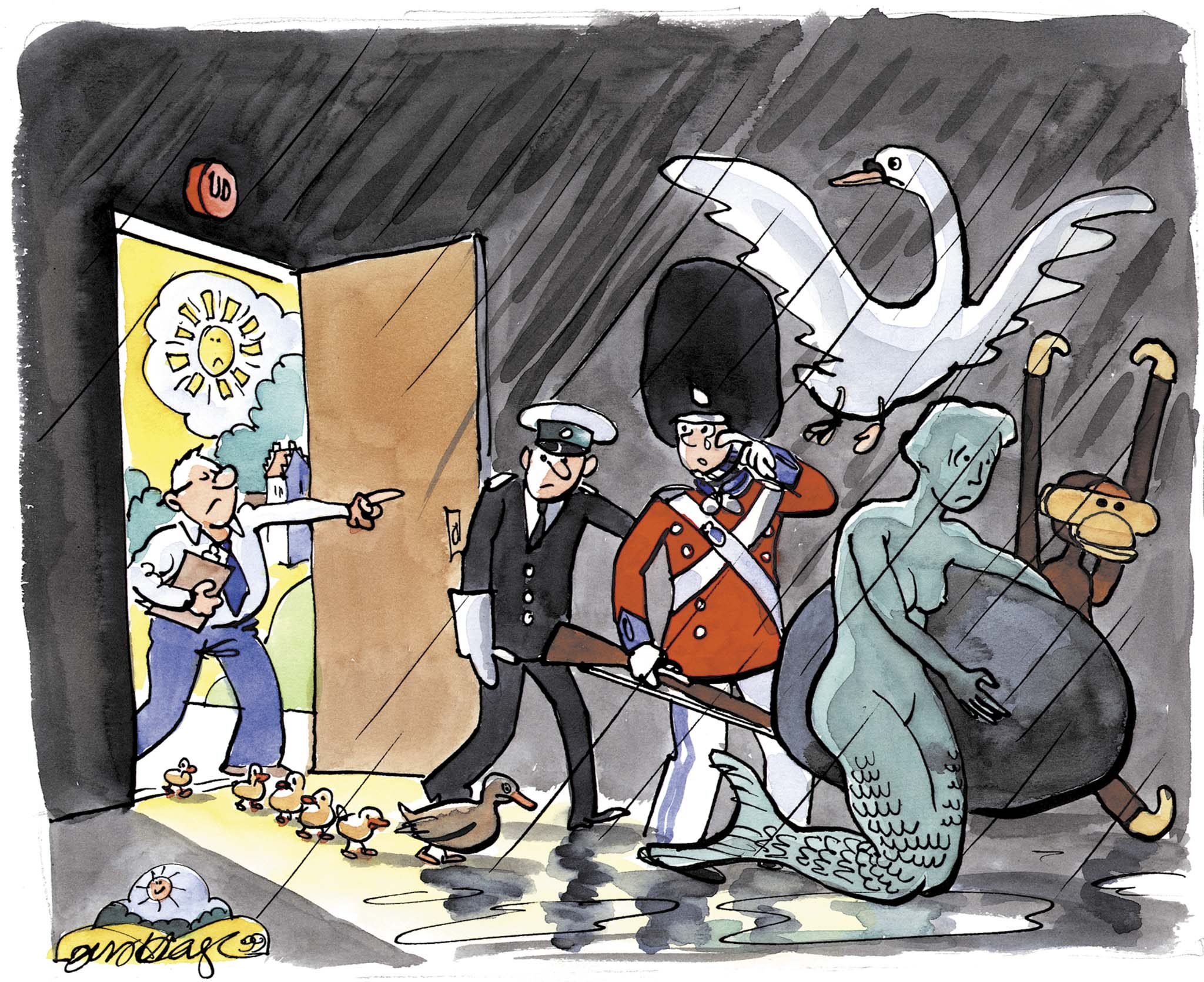 Satire tegning: 