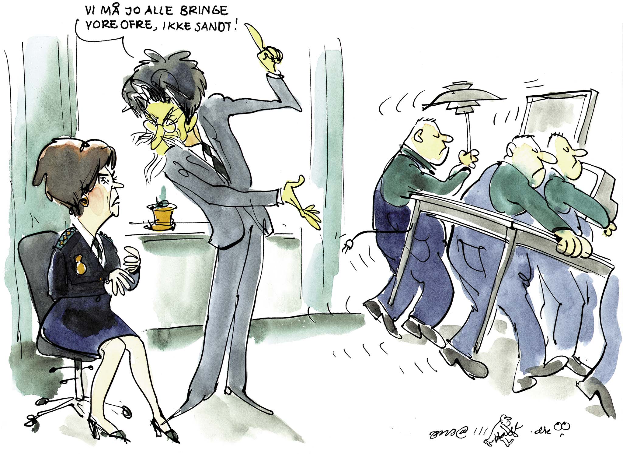 Satire tegning: 