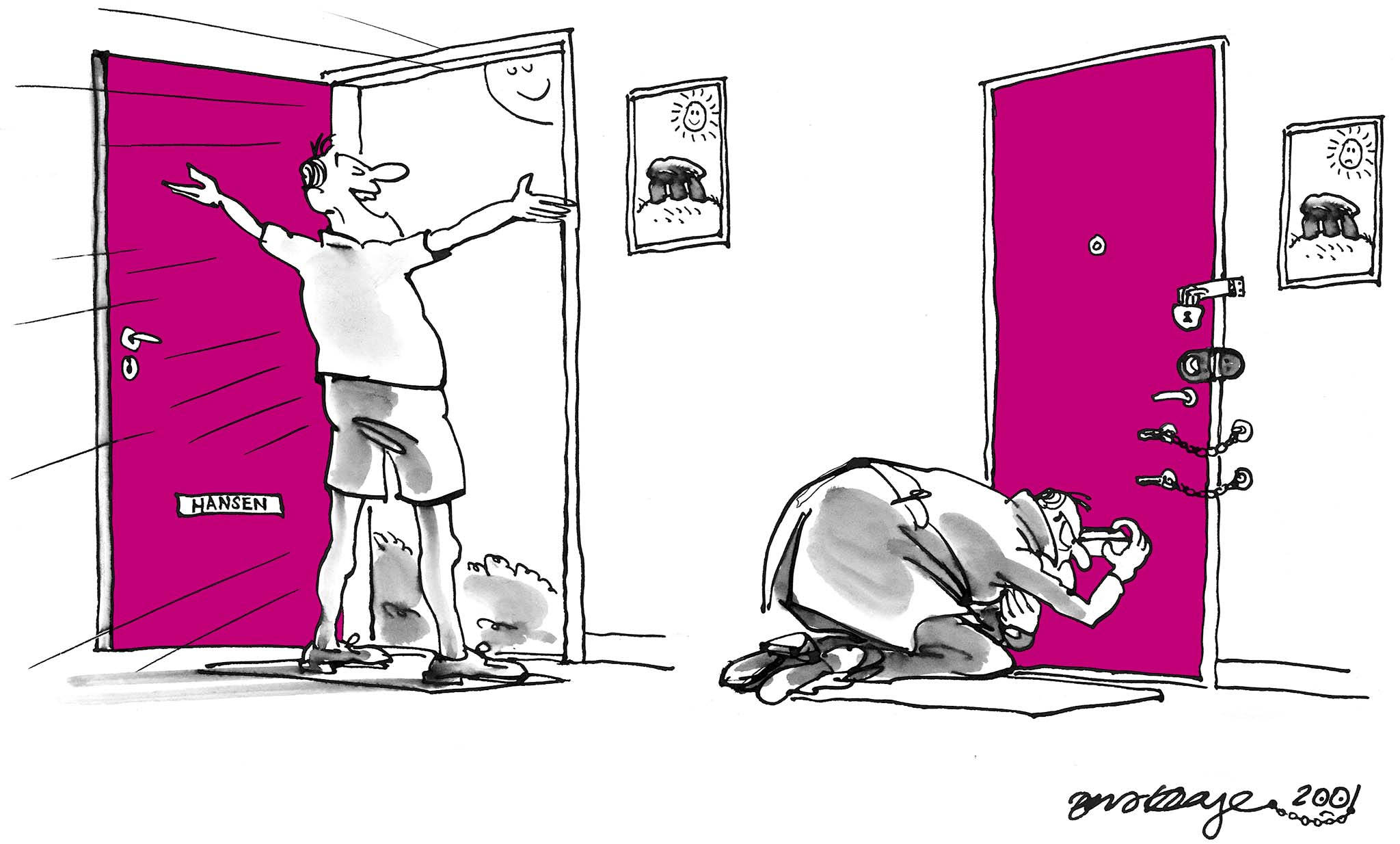 Satire tegning: 