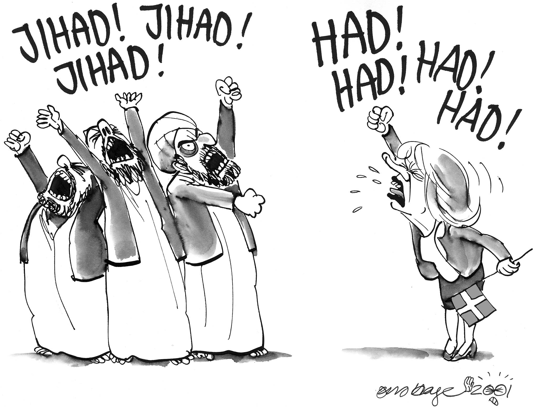Satire tegning: 