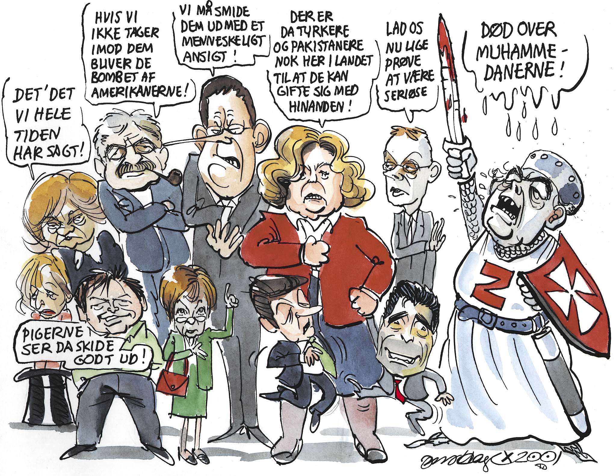 Satire tegning: 