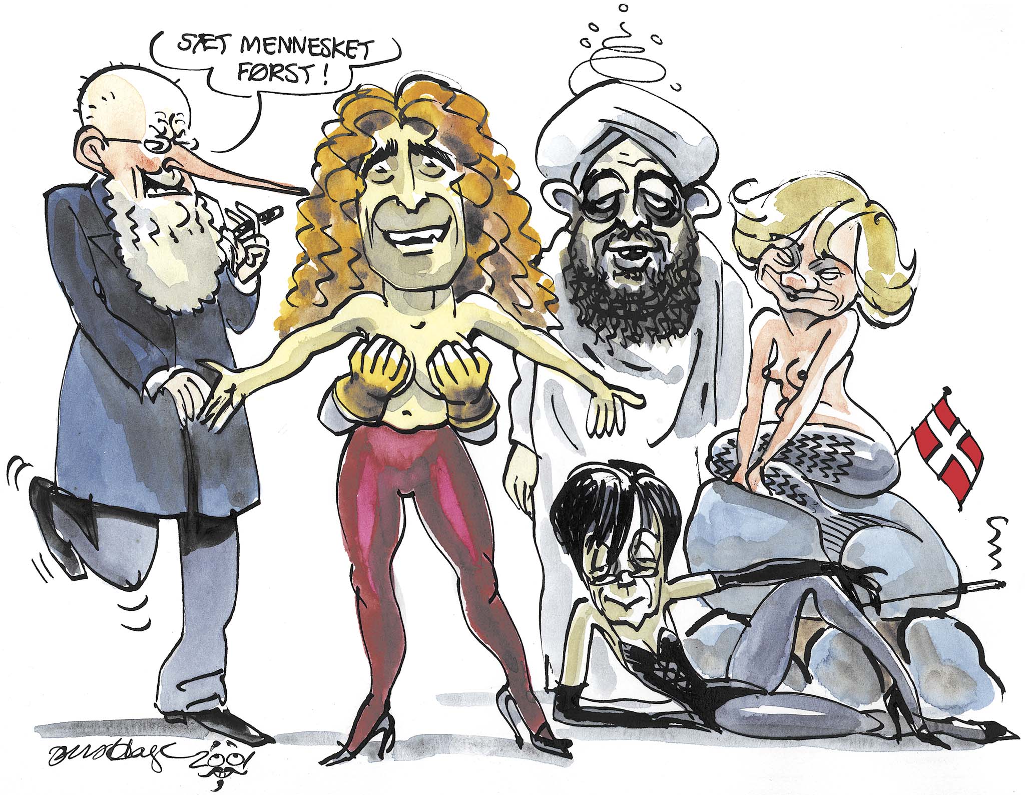 Satire tegning: 