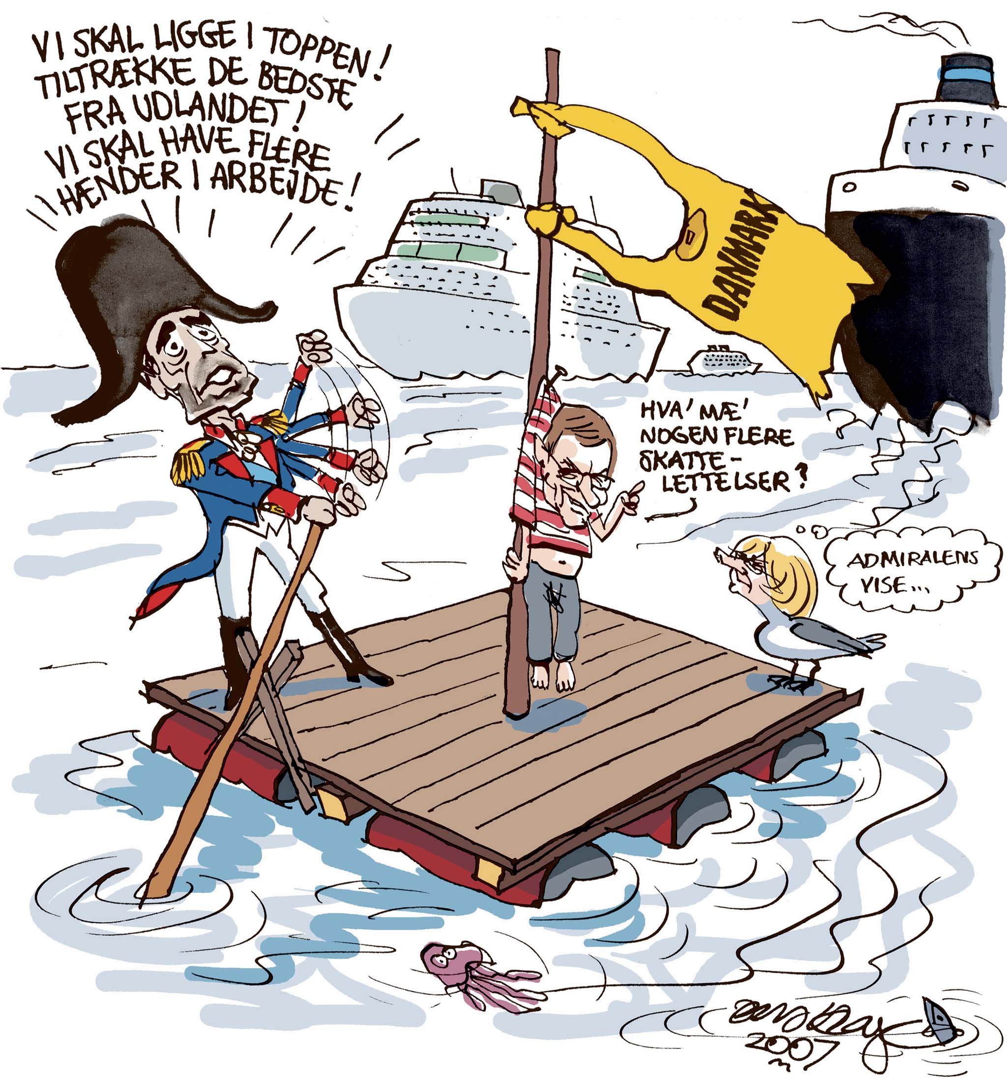 Satire tegning: 