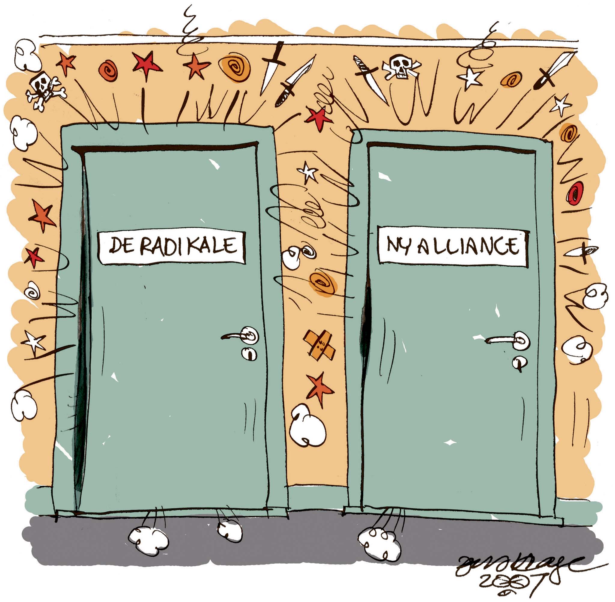 Satire tegning: 