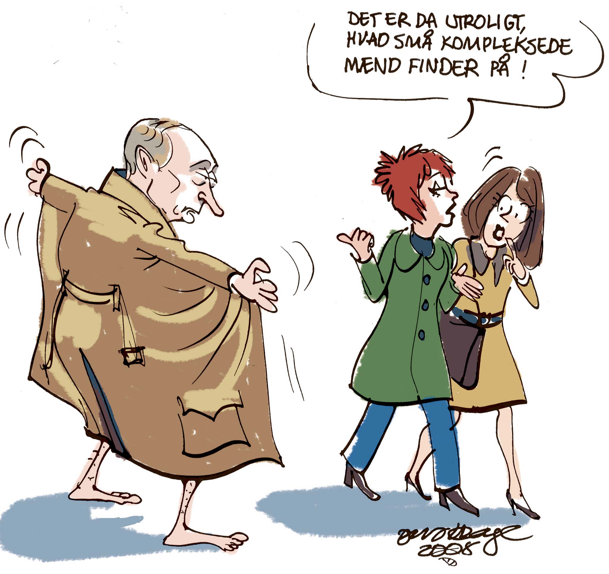 Satire tegning: Rusland spiller med de militære muskler og demonstrerer sin magt, men spørgsmålet er, hvor meget der er at være bange for.