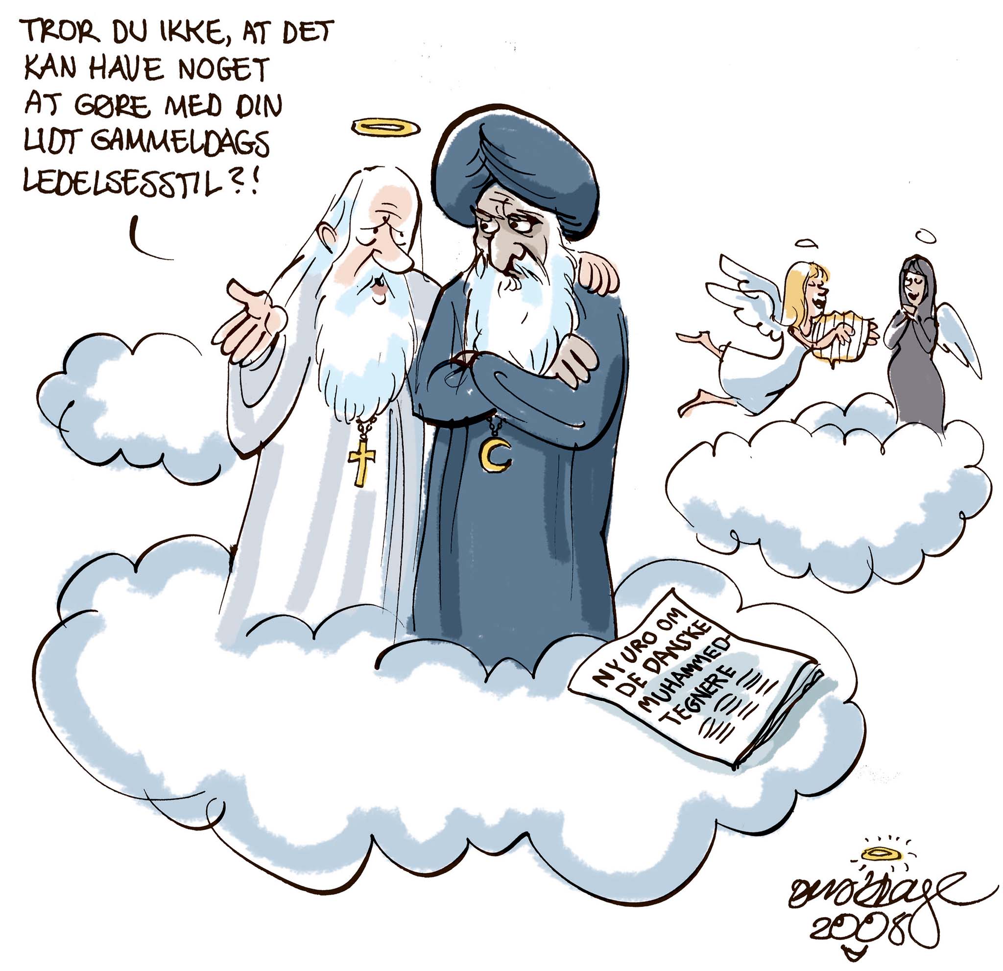 Satire tegning: Der er tilsyneladende ikke sket de store ændringer i islamisternes syn på ytringsfriheden.
