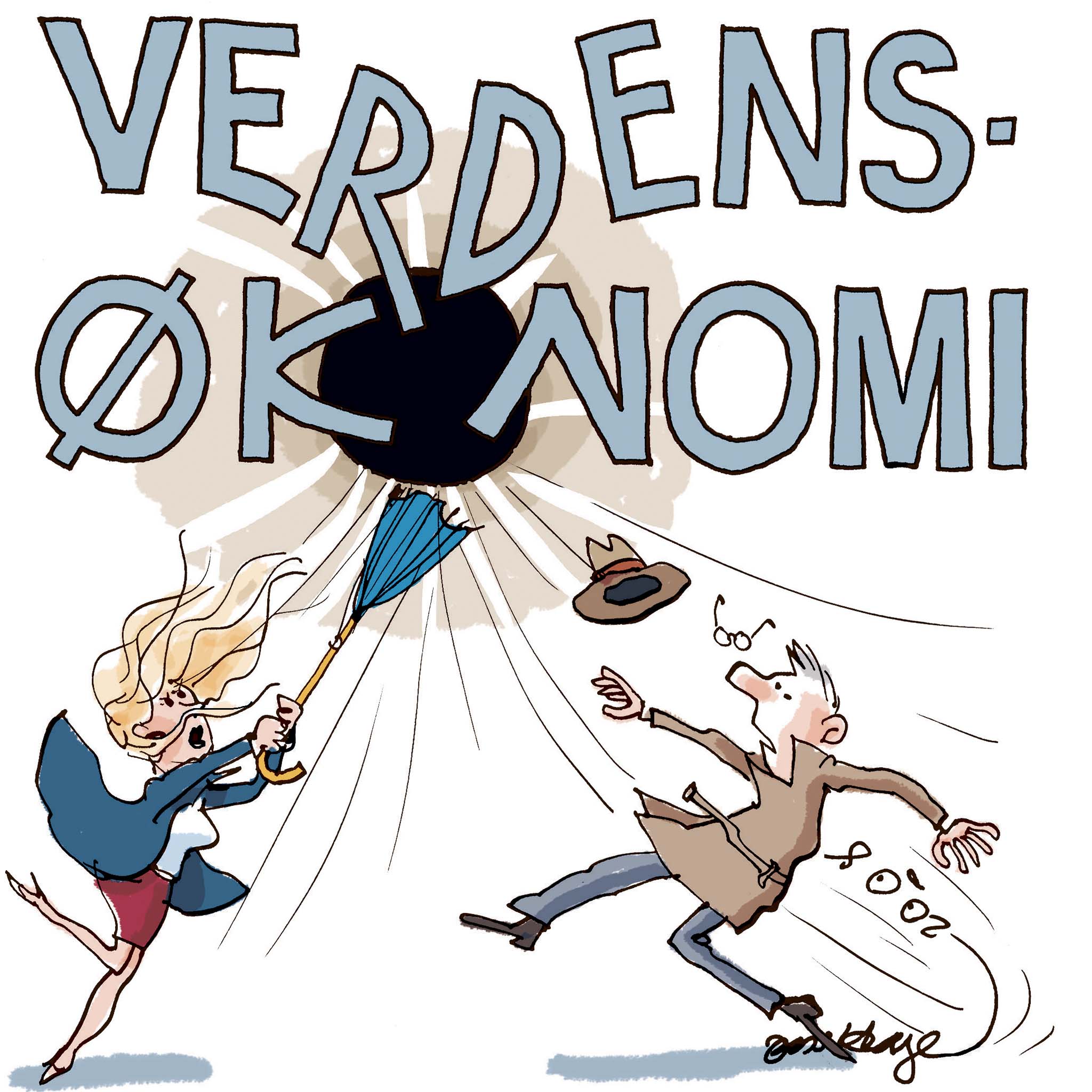 Satire tegning: Vi har altid været tiltrukket af sorte huller.