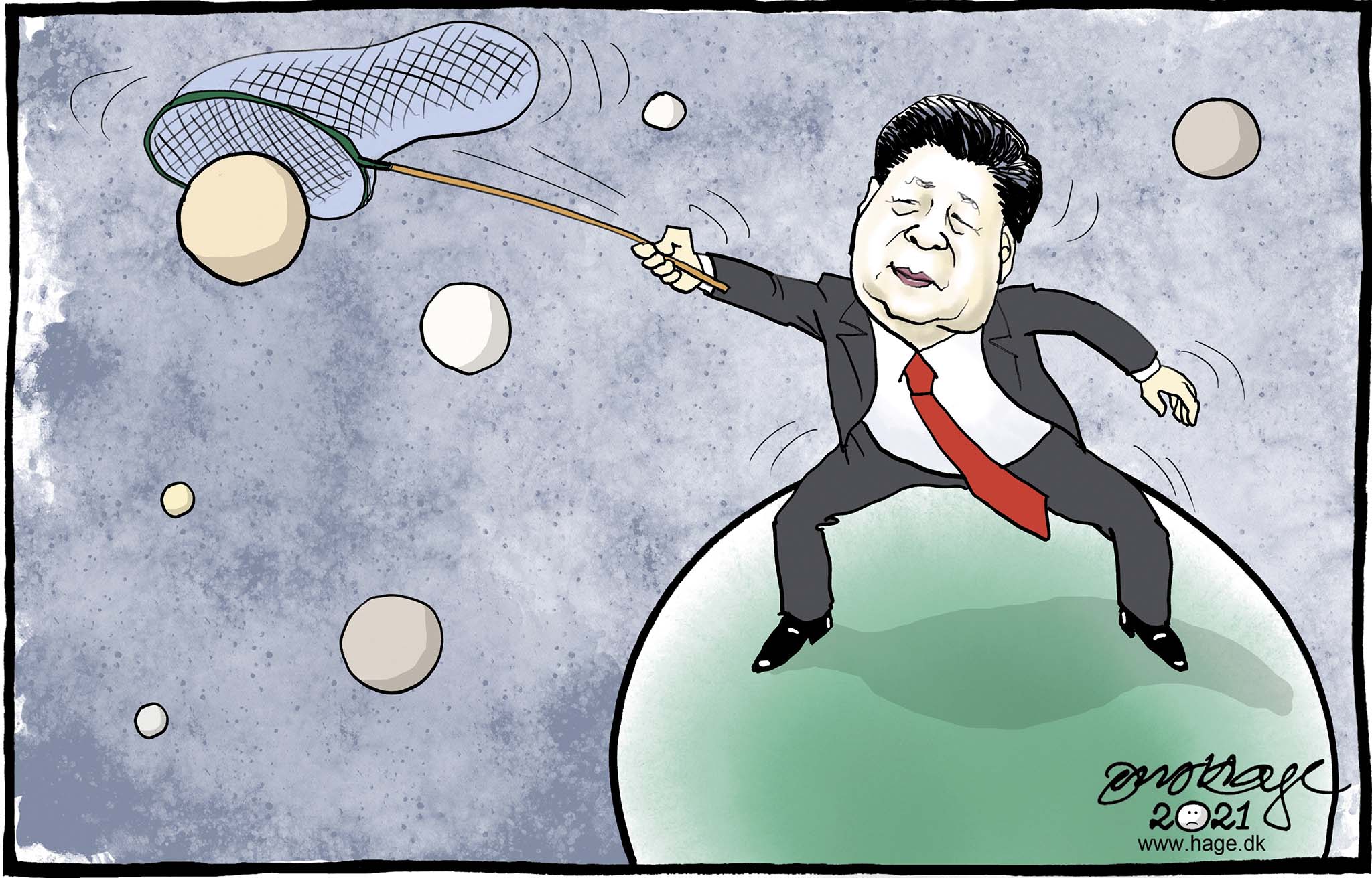 Satire tegning: Kineserne har en helt anden tilgang til rummet, end Vesten.