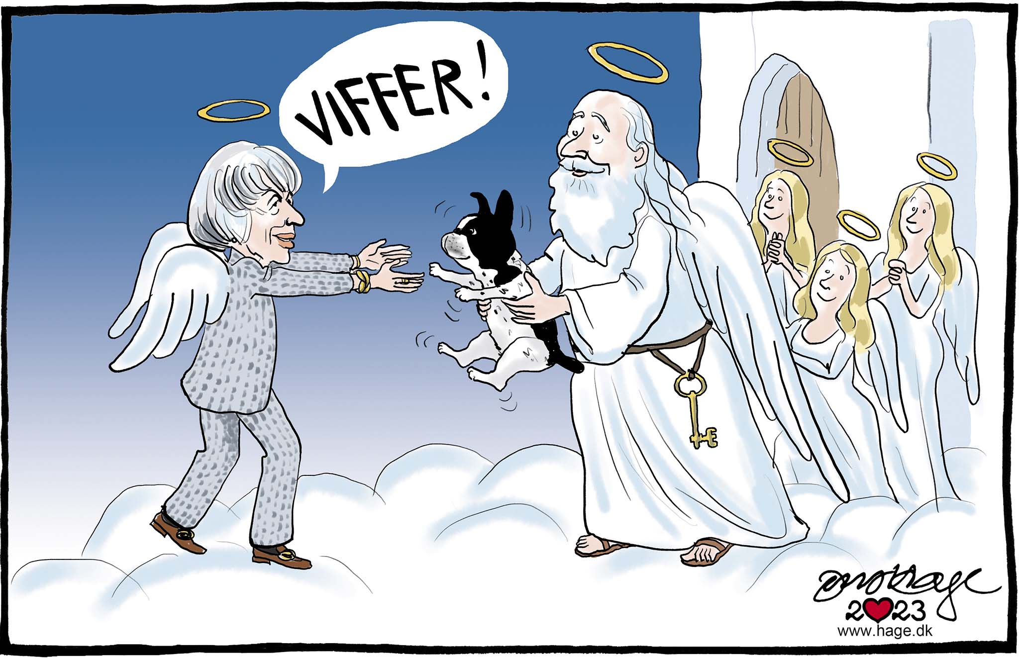 Satire tegning: På årets første dag mistede vi Lise Nørgaard.
