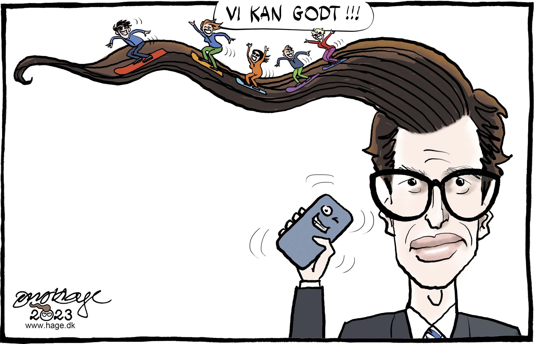 Satire tegning: I dag afholdes landsmøde i Liberal Alliance.