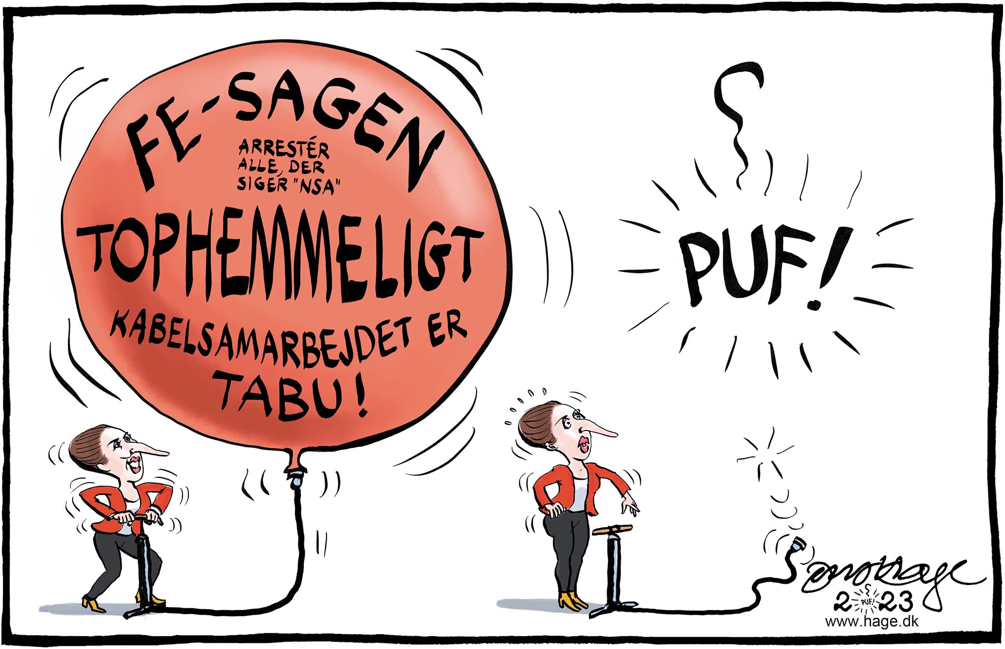 Satire tegning: Ingen politiske eller personlige motiver – kun inkompetence!