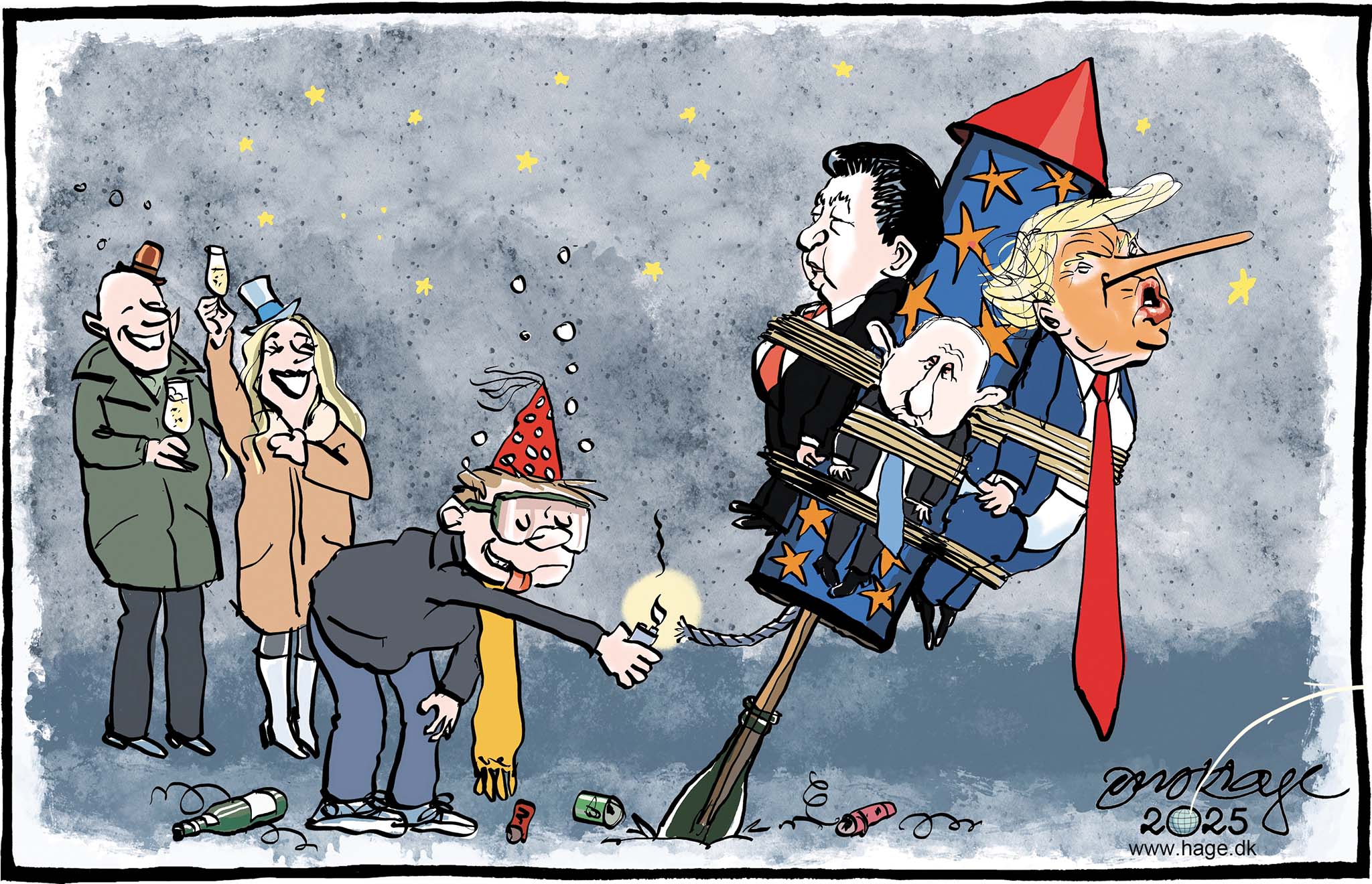 Satire tegning: Fromme ønsker.